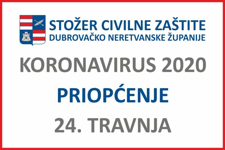 Stožer civilne zaštite Dubrovačko-neretvanske županije: Šesti dan nema novozaraženih